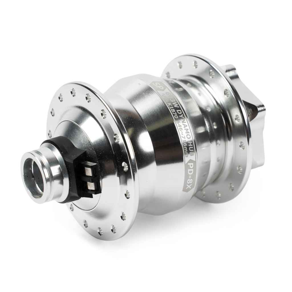 SHUTTER PRECISION* PD-8X BOOST dynamo disc hub (silver/32H