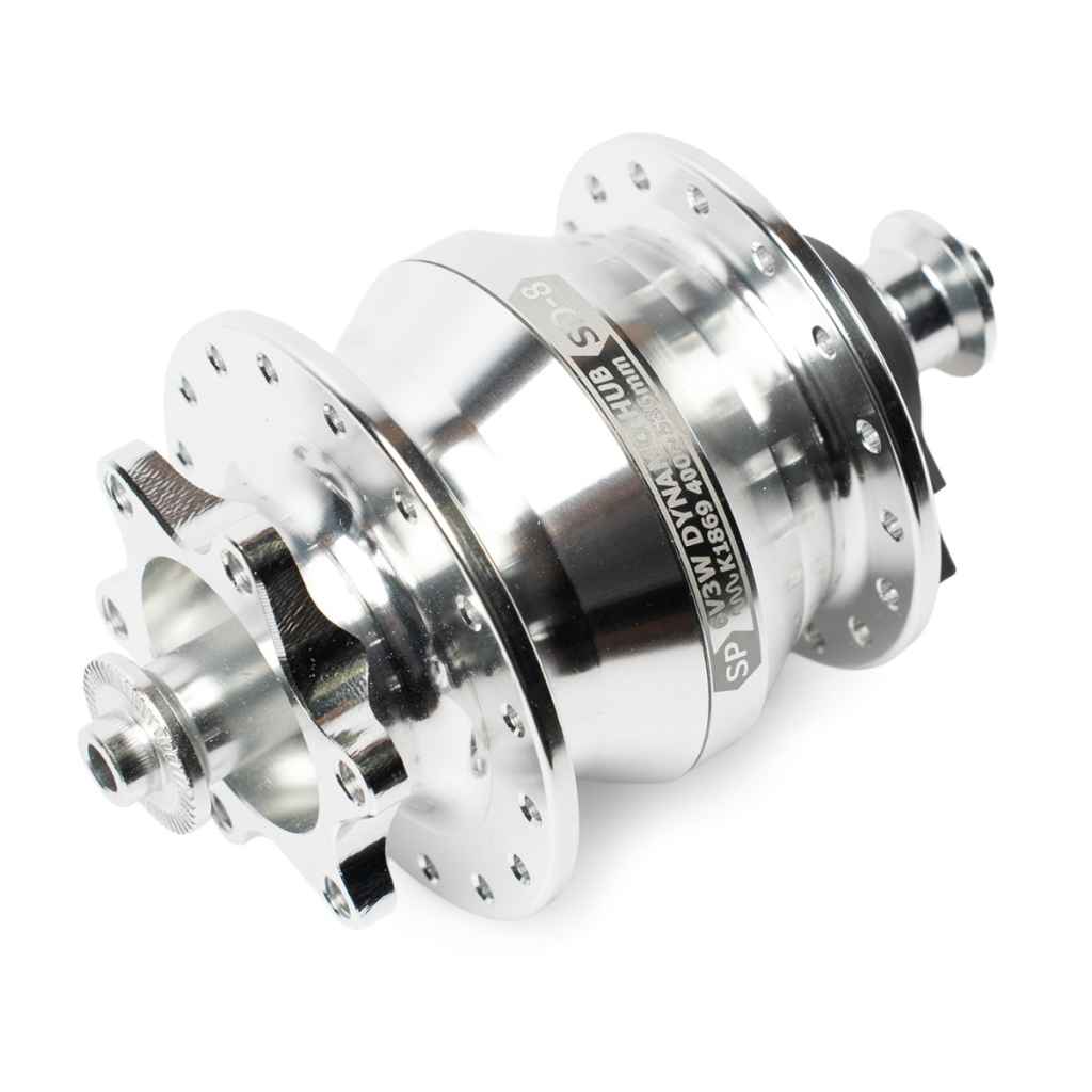 ペリシェ2000 BK 32H 6s SHUTTER PRECISION* SD-8 dynamo disc hub (silver/32h) - BLUE LUG