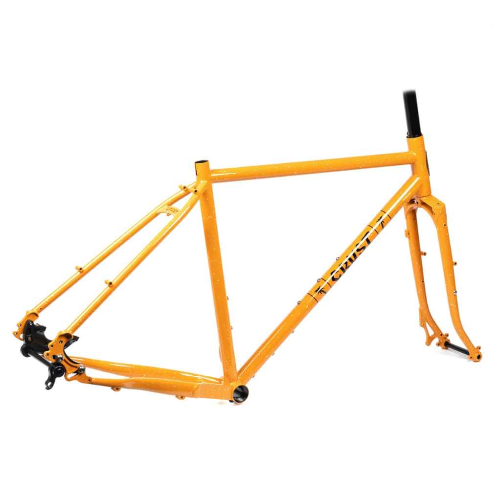 CRUST BIKES* evasion frame (orange speckle) - BLUE LUG GLOBAL