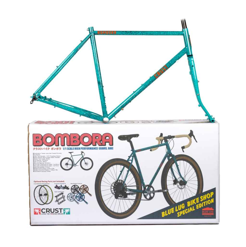 CRUST BIKES* bombora frame (turquoise crackle) - BLUE LUG