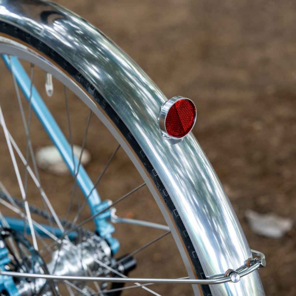 Catadioptre Vélo Ancien - Feu Arrière Verre Rouge - Bicyclette Rando - Occasion France