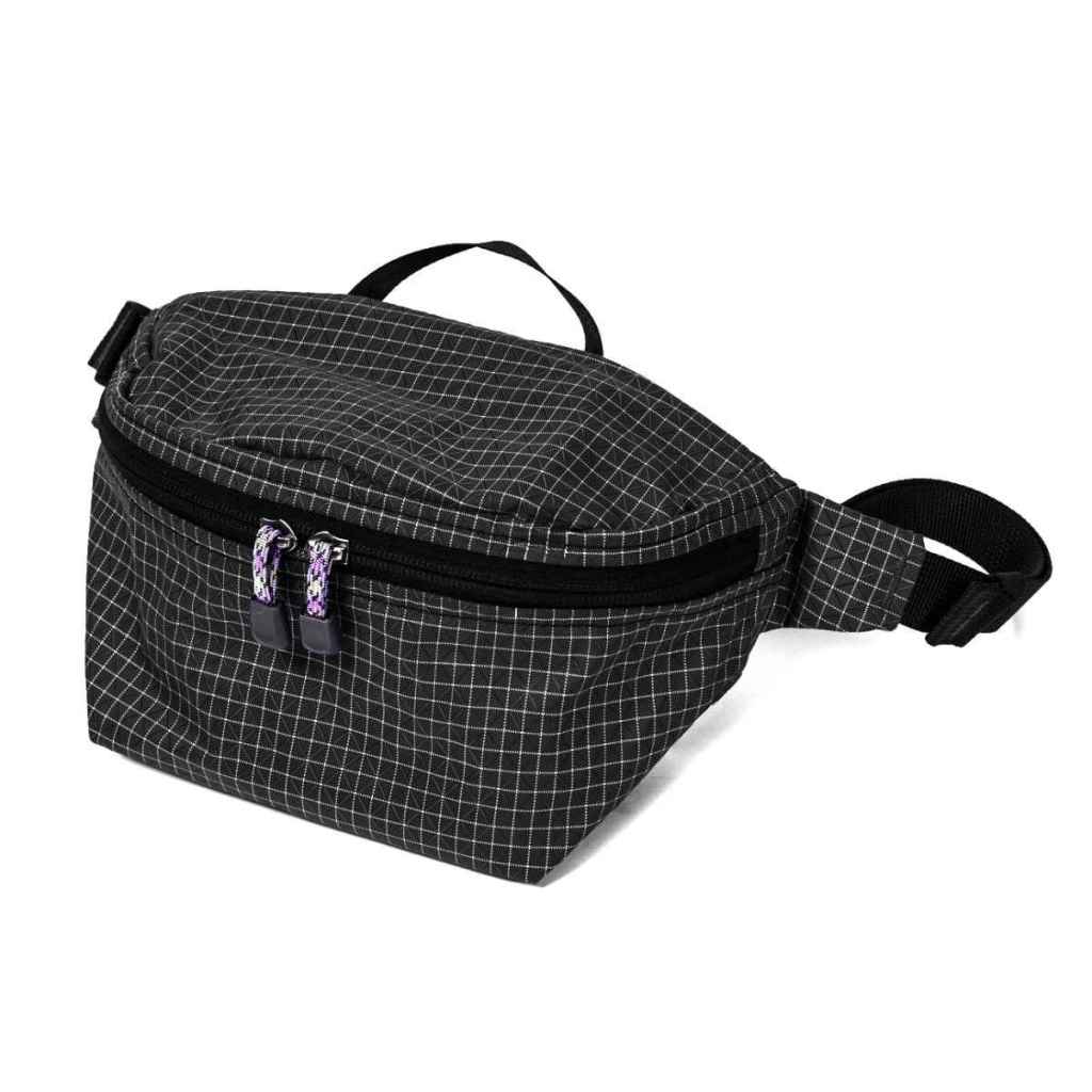 BLUE LUG* the fanny pack (grid rip/black) - BLUE LUG GLOBAL ONLINE