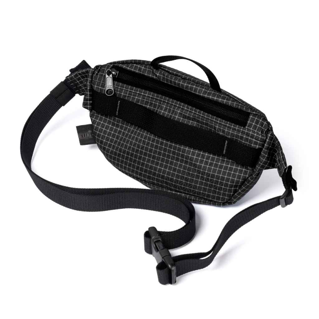 BLUE LUG* the fanny pack (grid rip/black) - BLUE LUG GLOBAL ONLINE