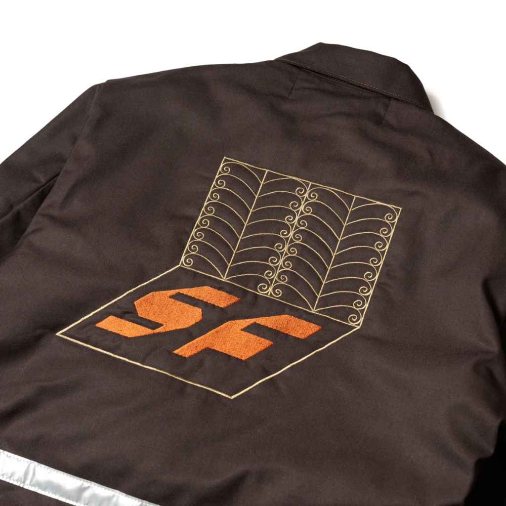 JEFFREY SINCICH×BLUE LUG* window grate reflective jacket (brown