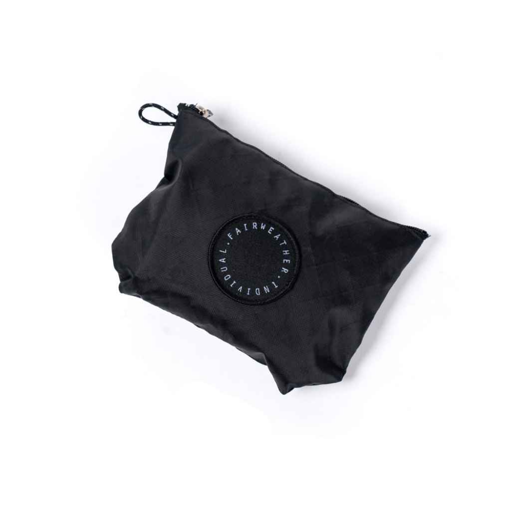 FAIRWEATHER* packable sacoche (ecopak/black) - BLUE LUG GLOBAL