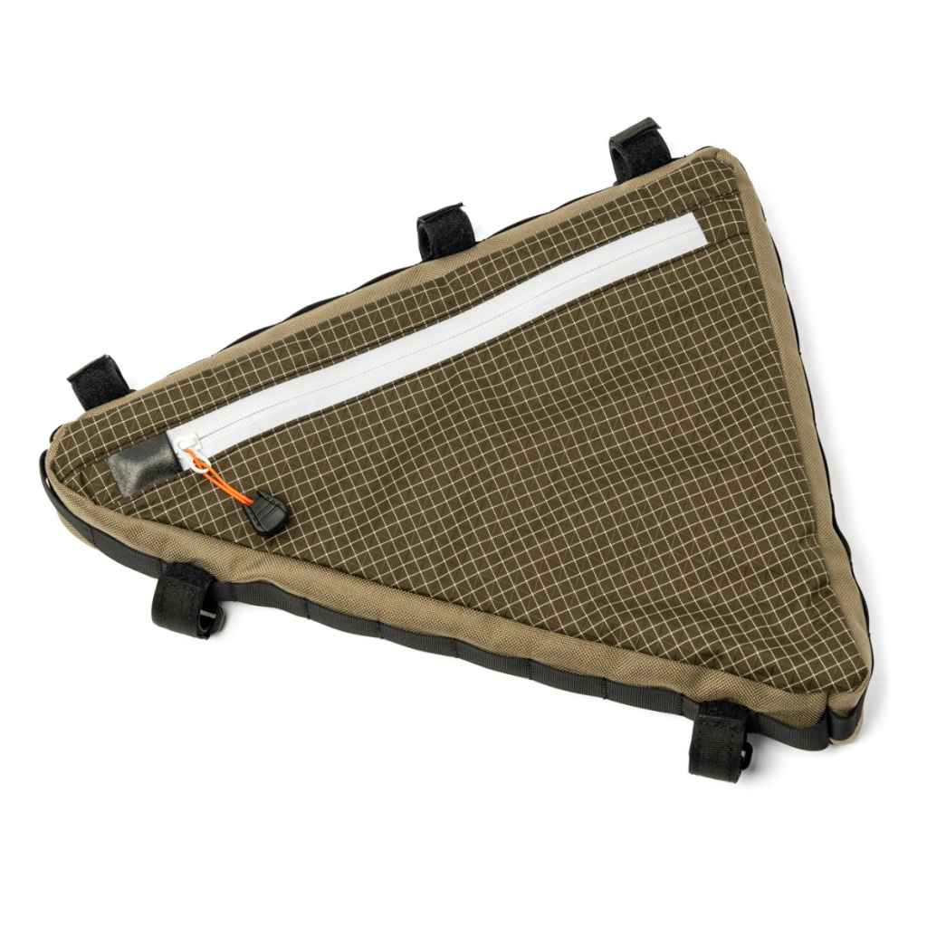 FAIRWEATHER* frame bag ADV (grid rip/olive/beige) - BLUE LUG