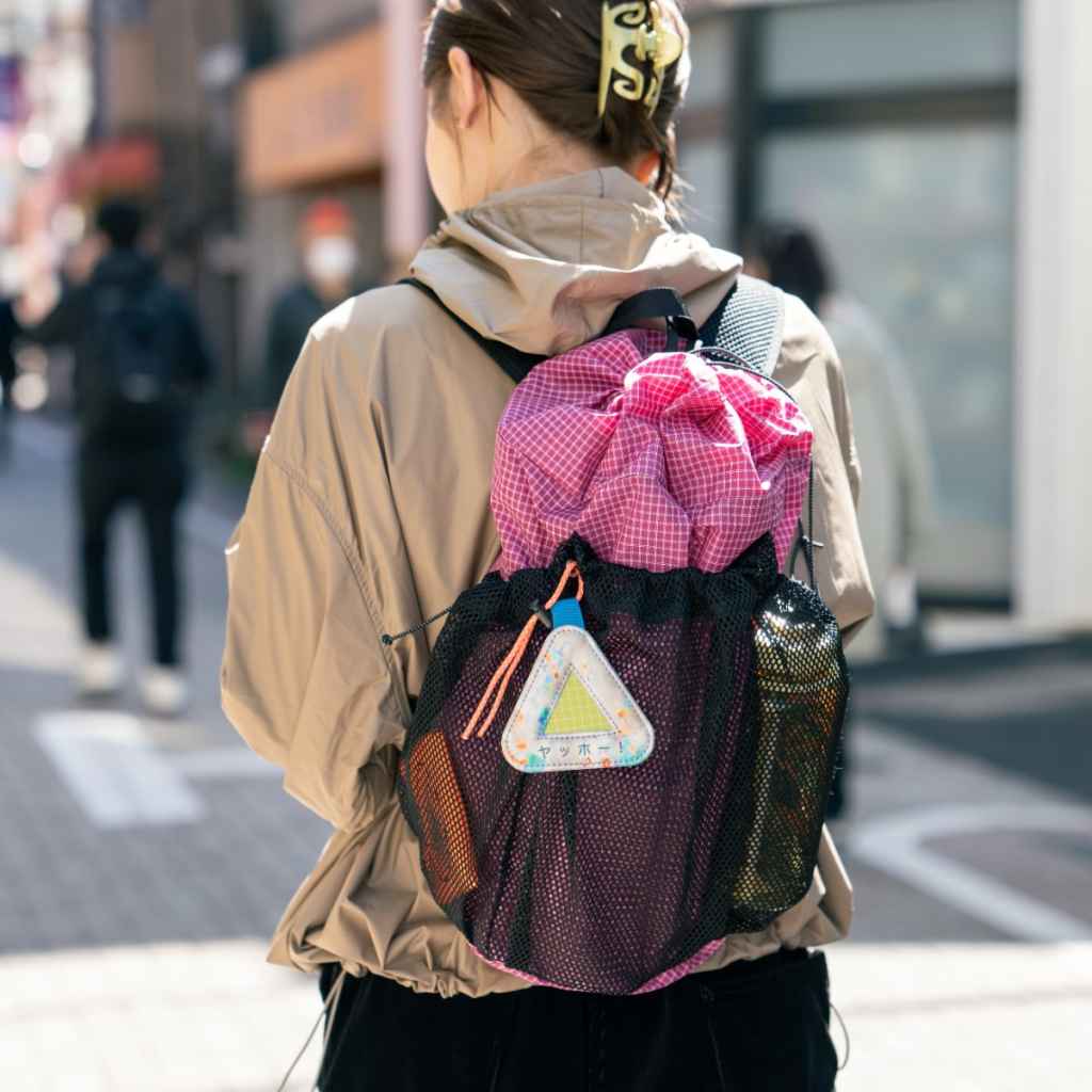 FAIRWEATHER* packable pack (grid rip/berry) - BLUE LUG GLOBAL