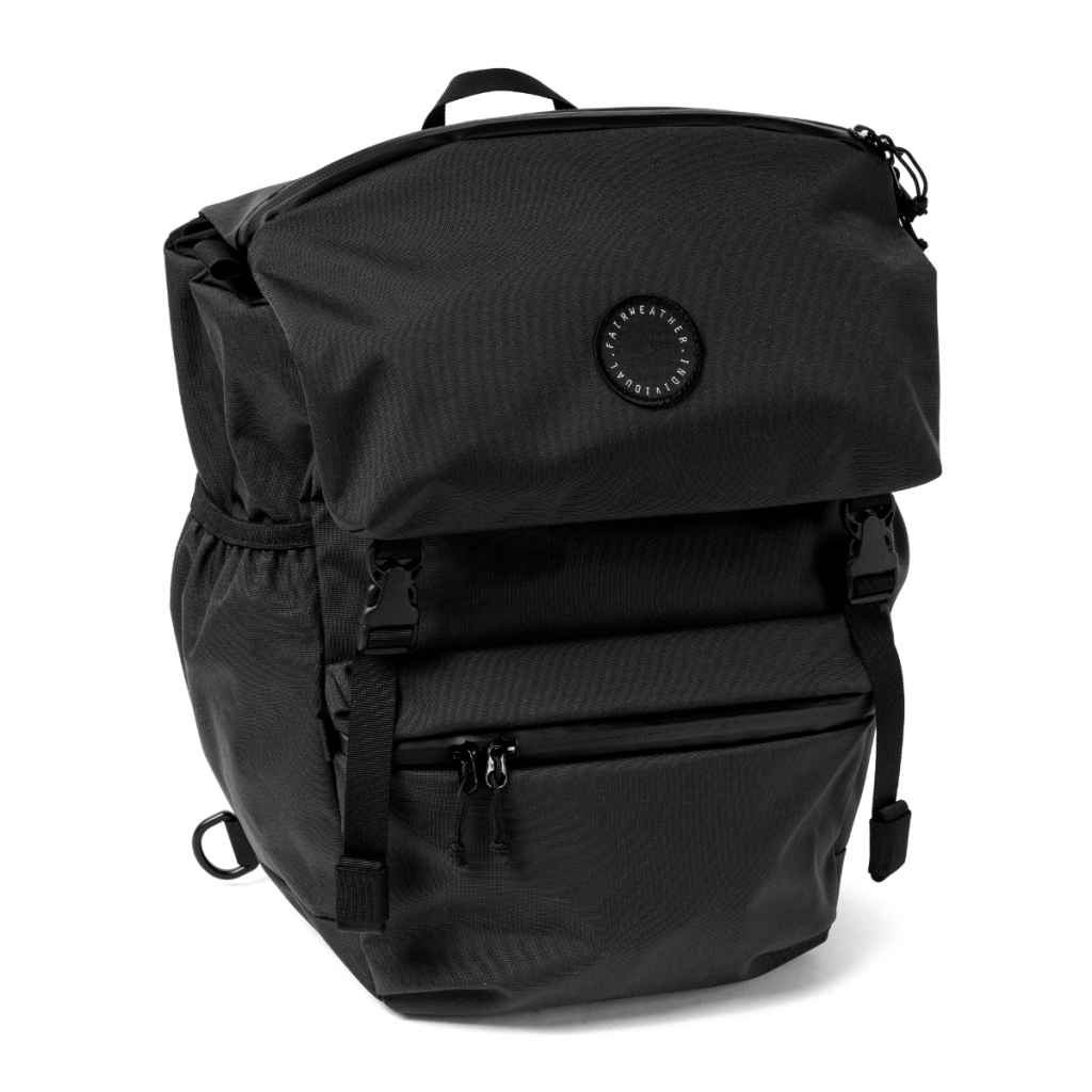 FAIRWEATHER* flaptop pannier (black) - BLUE LUG GLOBAL ONLINE STORE