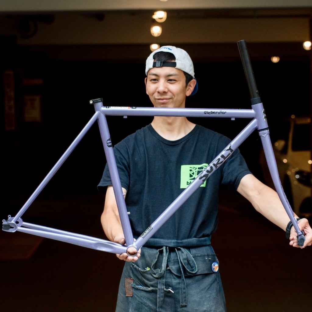 SURLY* steamroller frame&fork set (anxious lavender) - BLUE LUG