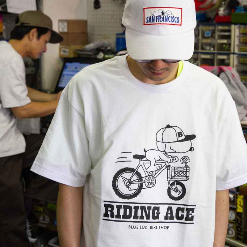 BLUE LUG* riding ace t-shirt (heather gray) - BLUE LUG GLOBAL