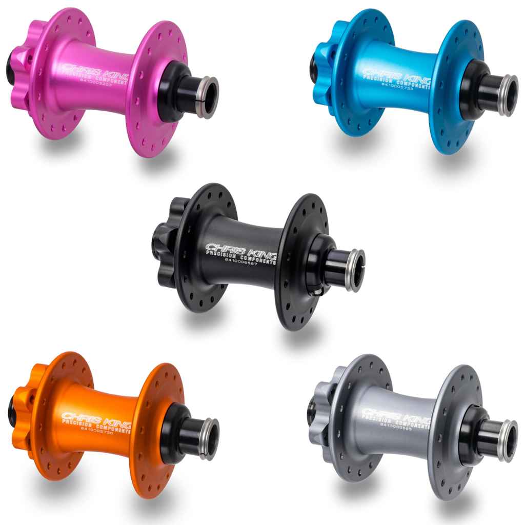 CHRIS KING* ISO B disc hub front (silver/6bolts) - BLUE LUG