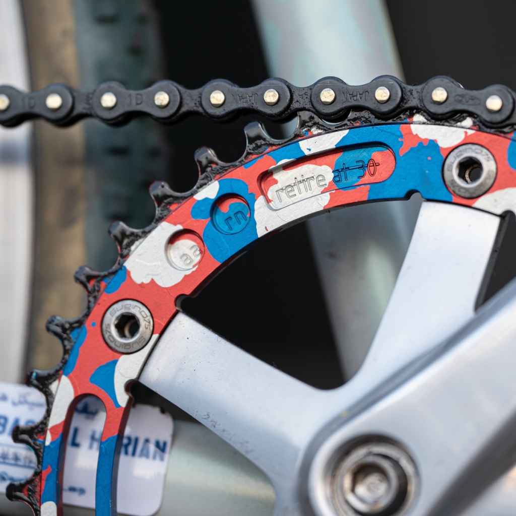 AARN track chainring 43T ターコイズ AARN* track chainring BL limited (teal acid) - BLUE LUG