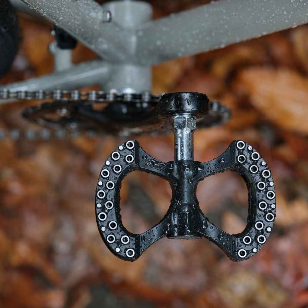 mks gamma pedals black silver - Cykel-co