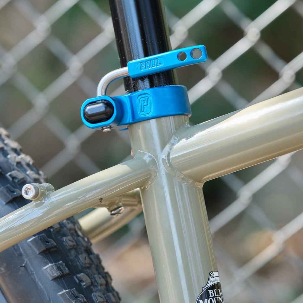 PAUL* quick release seatpost collar (pewter/black) - BLUE LUG