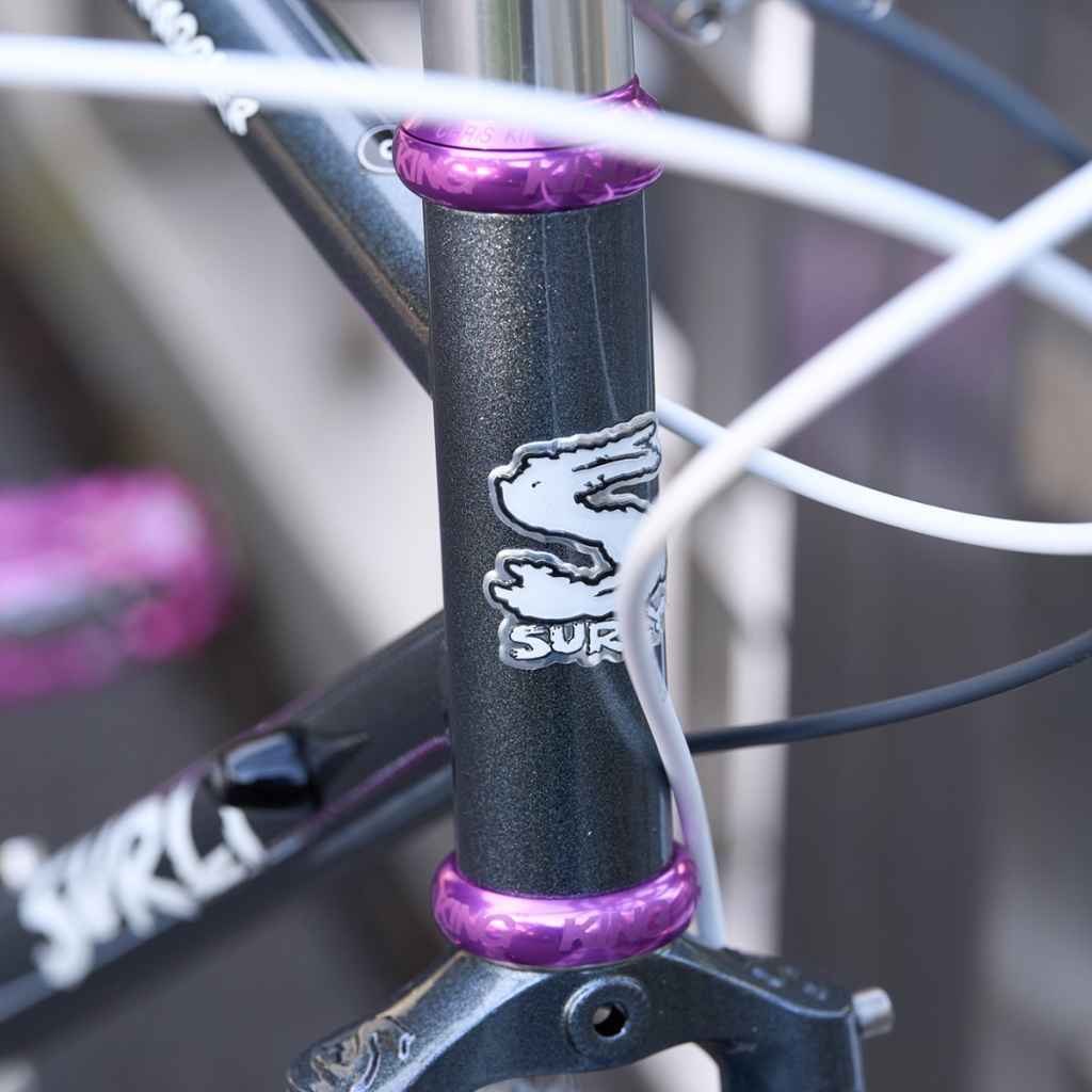 パーツ CHRIS KING NoThreadSet 1-1/8 3D VIOLET CHRIS KING* nothreadset 1 1/8 inch (SV 3d violet) - BLUE LUG