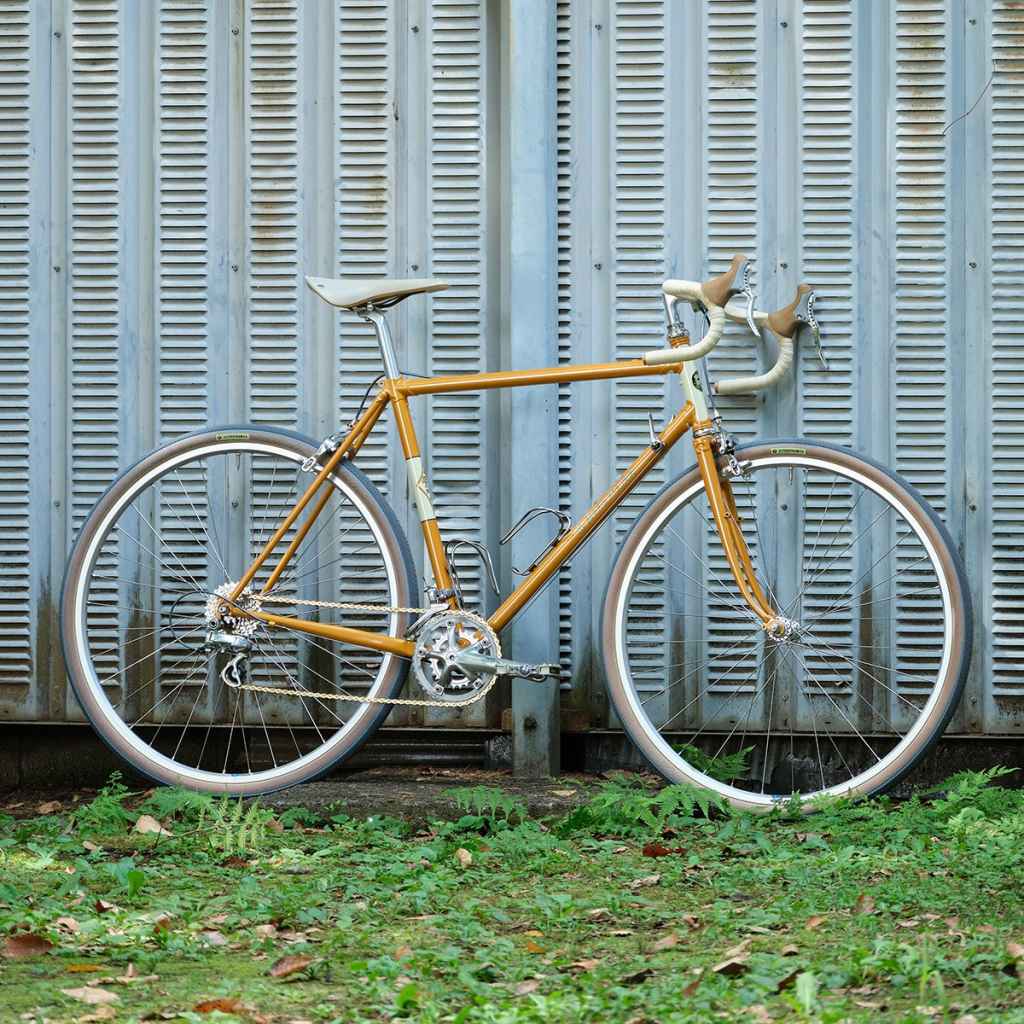 RIVENDELL* lugged roadini frame set (dark gold) - BLUE LUG