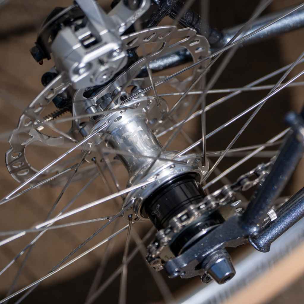 VELO ORANGE* disc hub rear (silver) - BLUE LUG GLOBAL ONLINE STORE