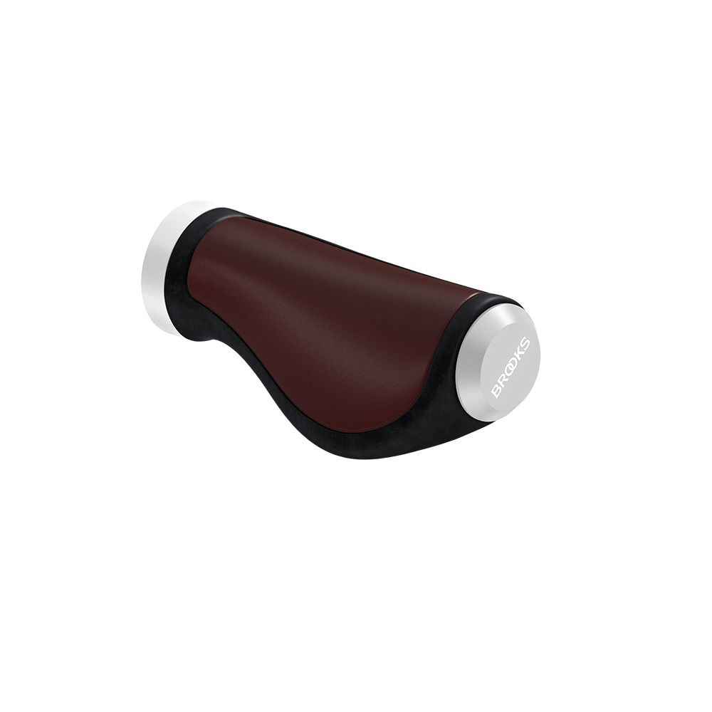 BROOKS* ergonomic leather grip (brown/130mm) - BLUE LUG
