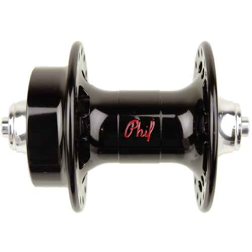 PHIL WOOD* iso disc hub front (black) - BLUE LUG GLOBAL ONLINE STORE