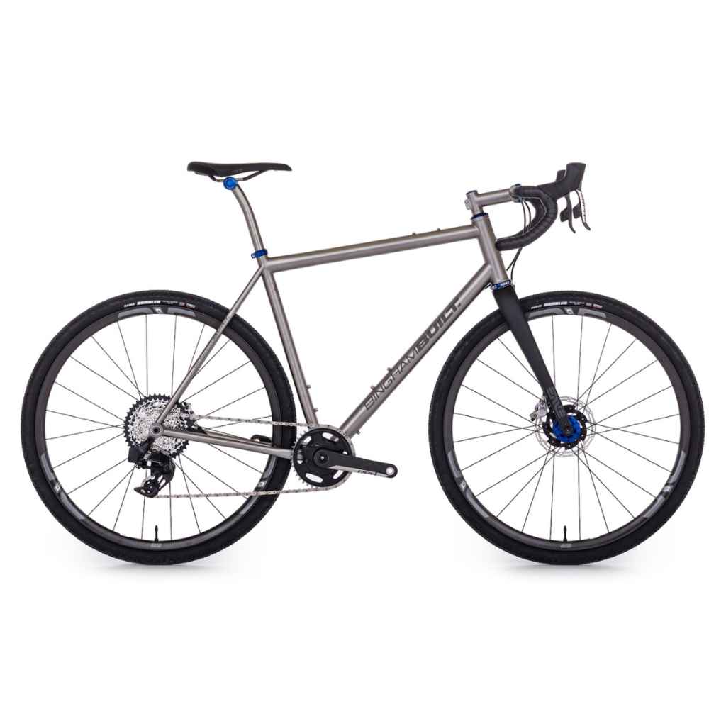 BINGHAM BUILT* titanium layback seatpost (pewter) - BLUE LUG
