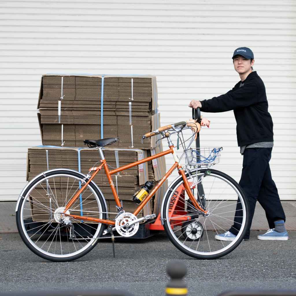 RIVENDELL* charlie h. gallop frame set (dark orange) - BLUE LUG