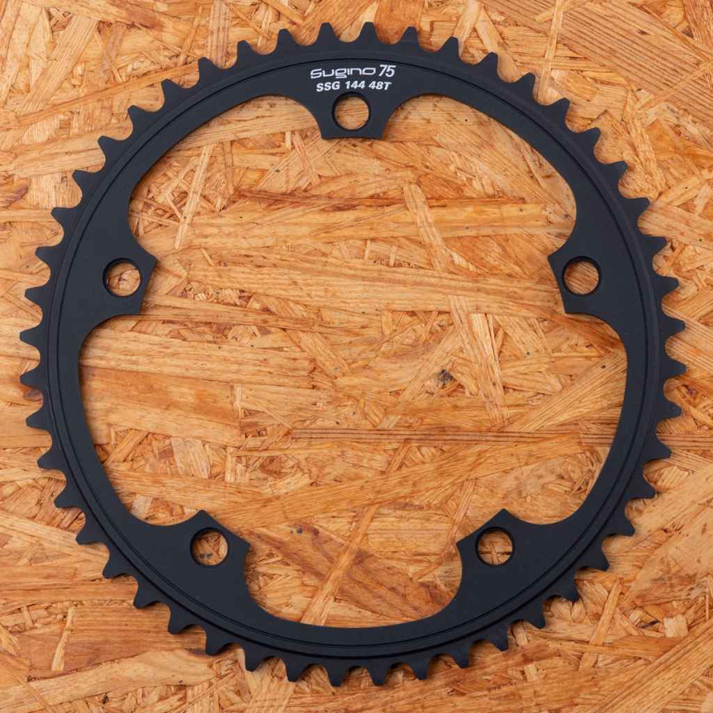 SUGINO SSG144 スギノ 75 ピスト チェーンリング ブルーラグ SUGINO* SSG144 chainring (black) - BLUE LUG GLOBAL ONLINE STORE