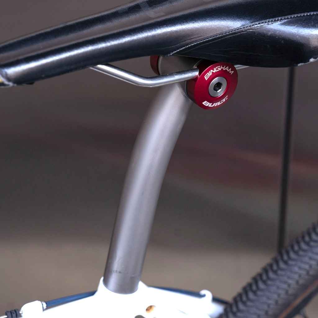 BINGHAM BUILT* titanium straight seatpost (blue) - BLUE LUG GLOBAL