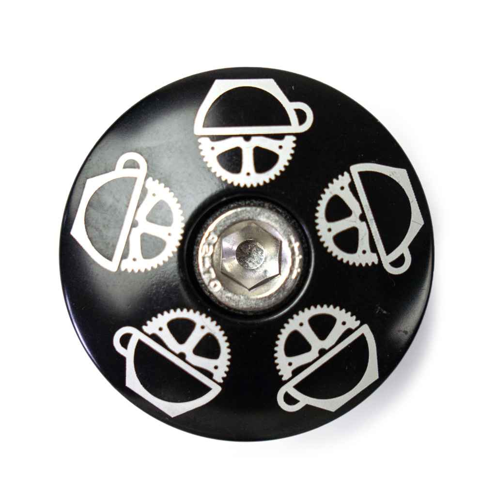 ①BICYCLE COFFEE ビーニー　bluelug circles *BICYCLE COFFEE* crest snap back cap (black)