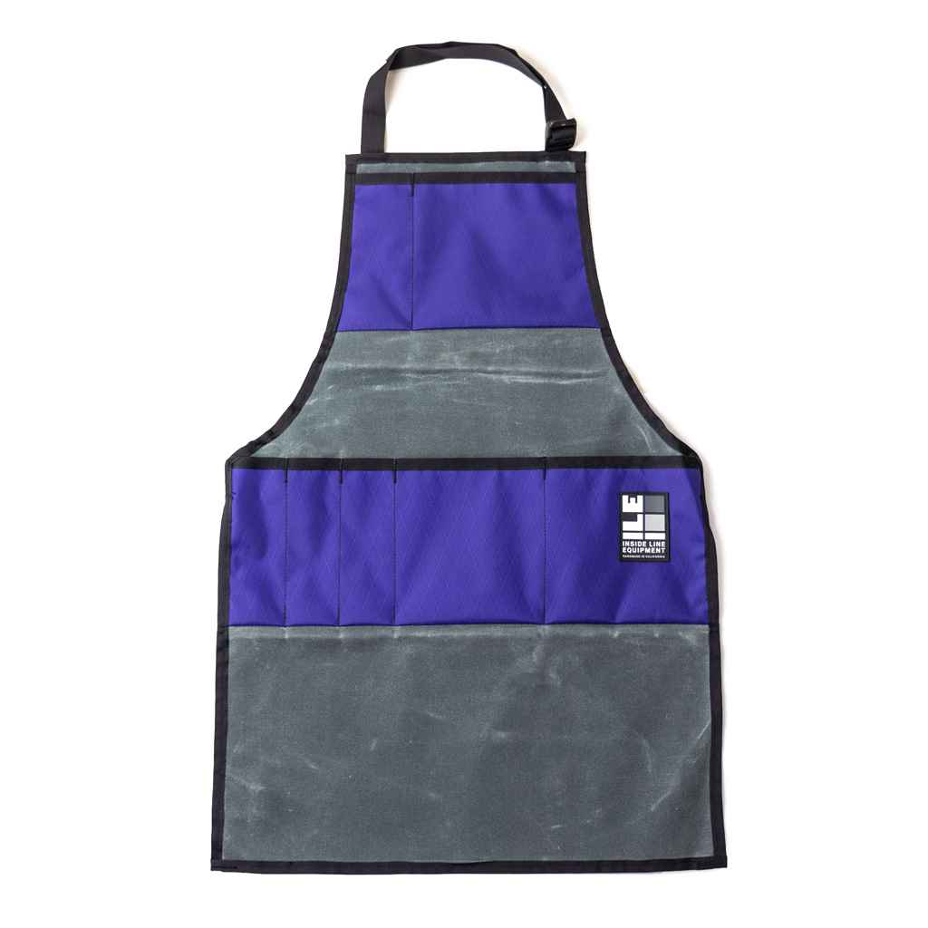 ILE* work apron (waxed grey/x-pac purple) - BLUE LUG GLOBAL ONLINE