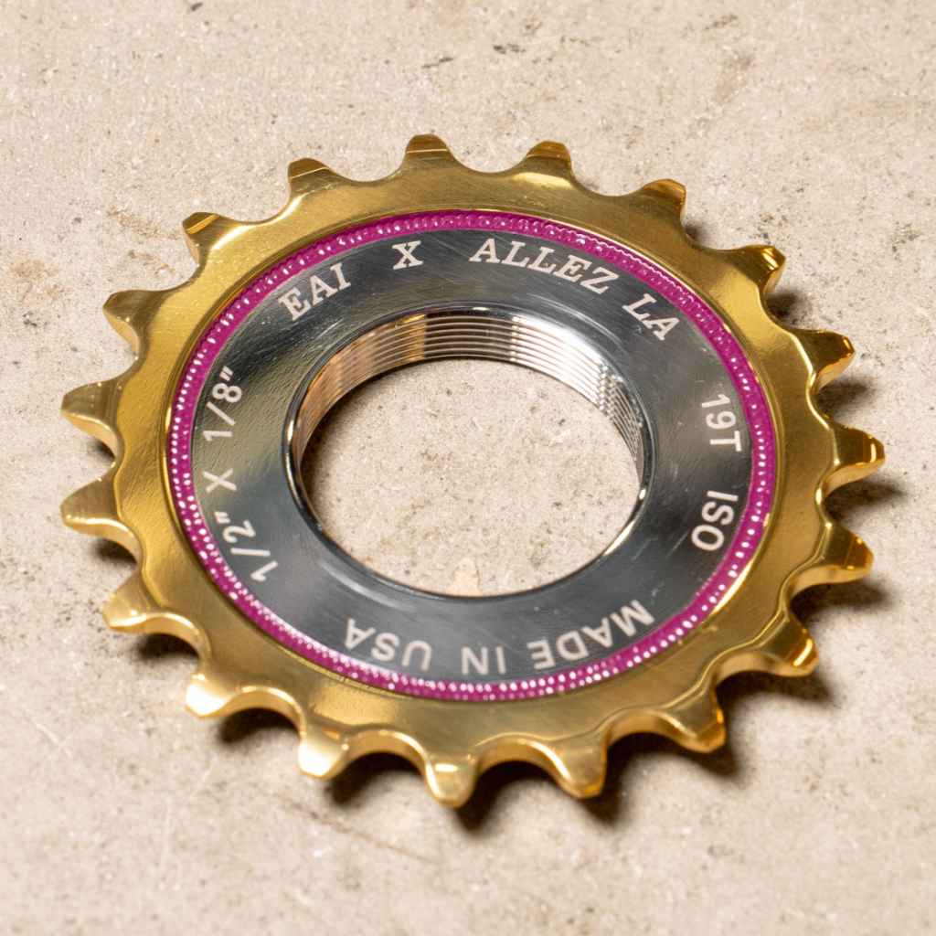 希少 Euro Asia Imports Gold Medal PRO 19T EURO-ASIA IMPORTS × ALLEZ LA* gold medal pro track cog (19t