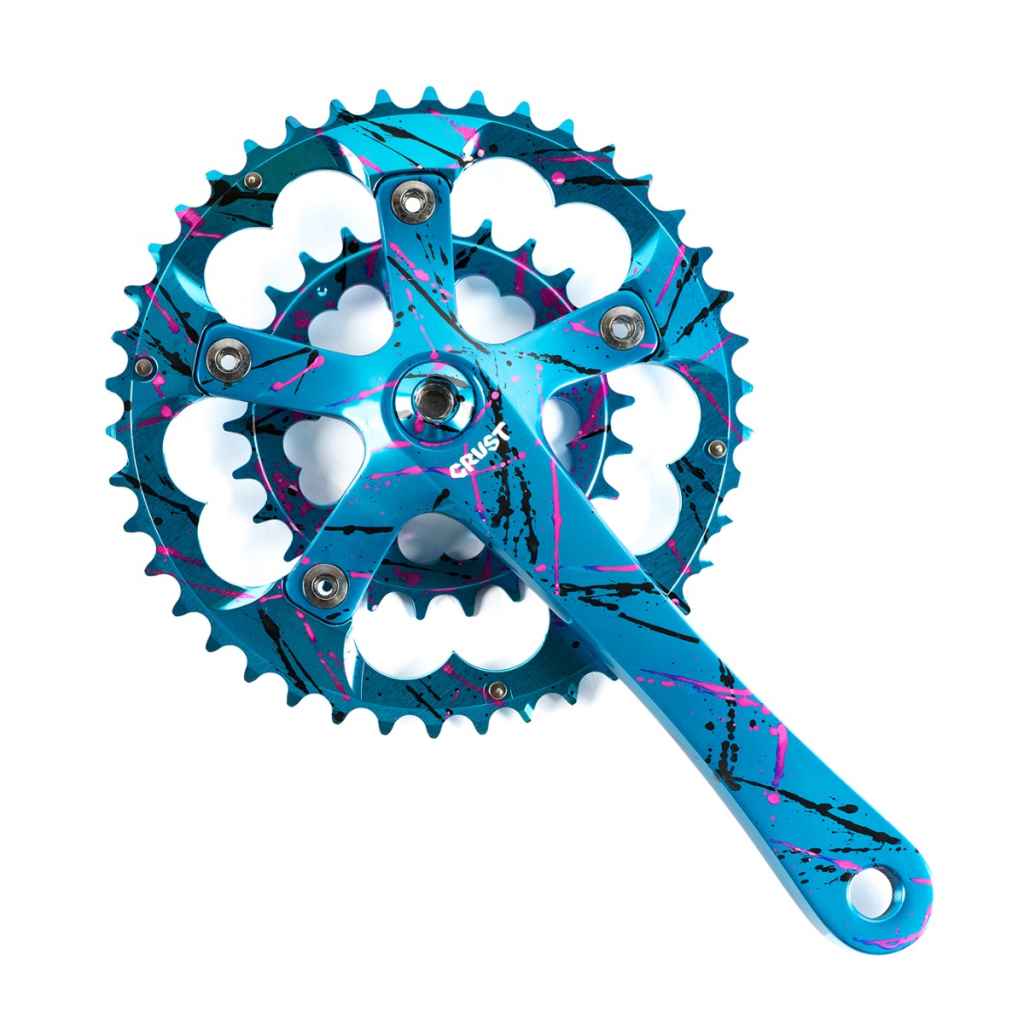 CRUST BIKES* heartbreaker crankset (splash) - BLUE LUG GLOBAL