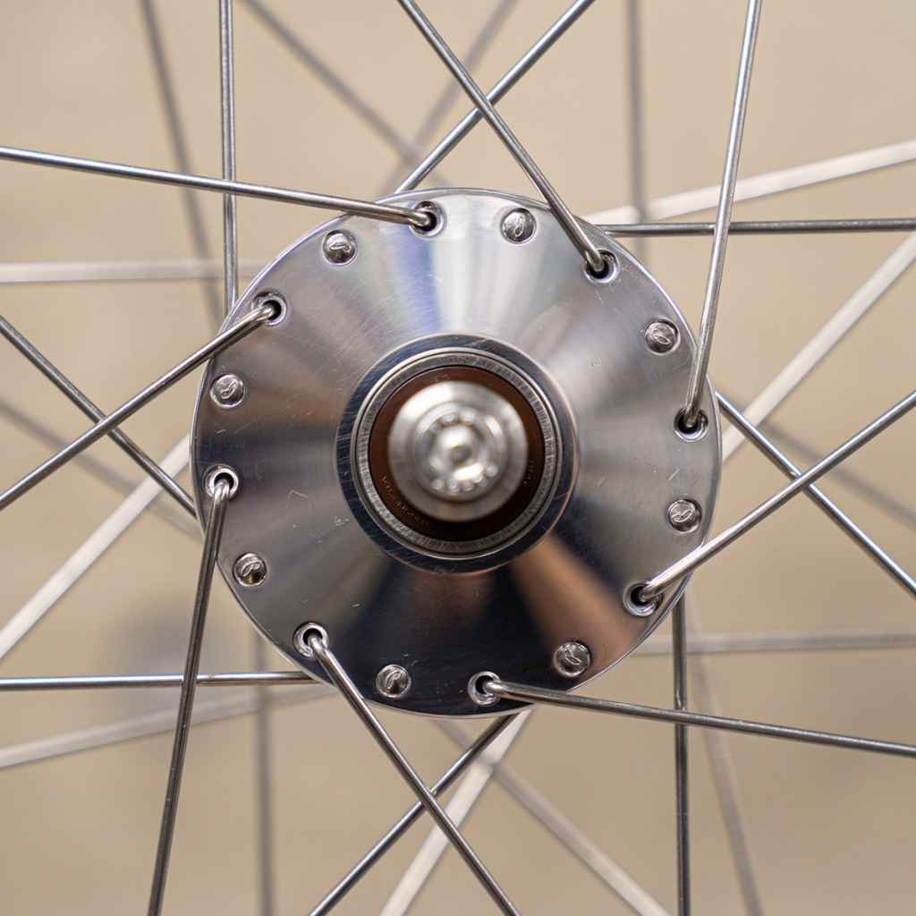 VELOCITY×PHIL WOOD* quill track wheel (silver/polish) - BLUE LUG