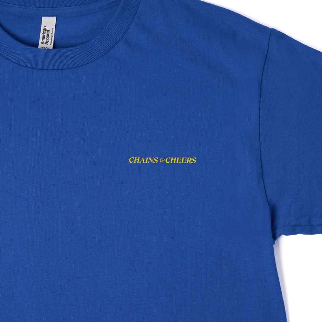 BLUE LUG* cheers t-shirt (blue) - BLUE LUG GLOBAL ONLINE STORE