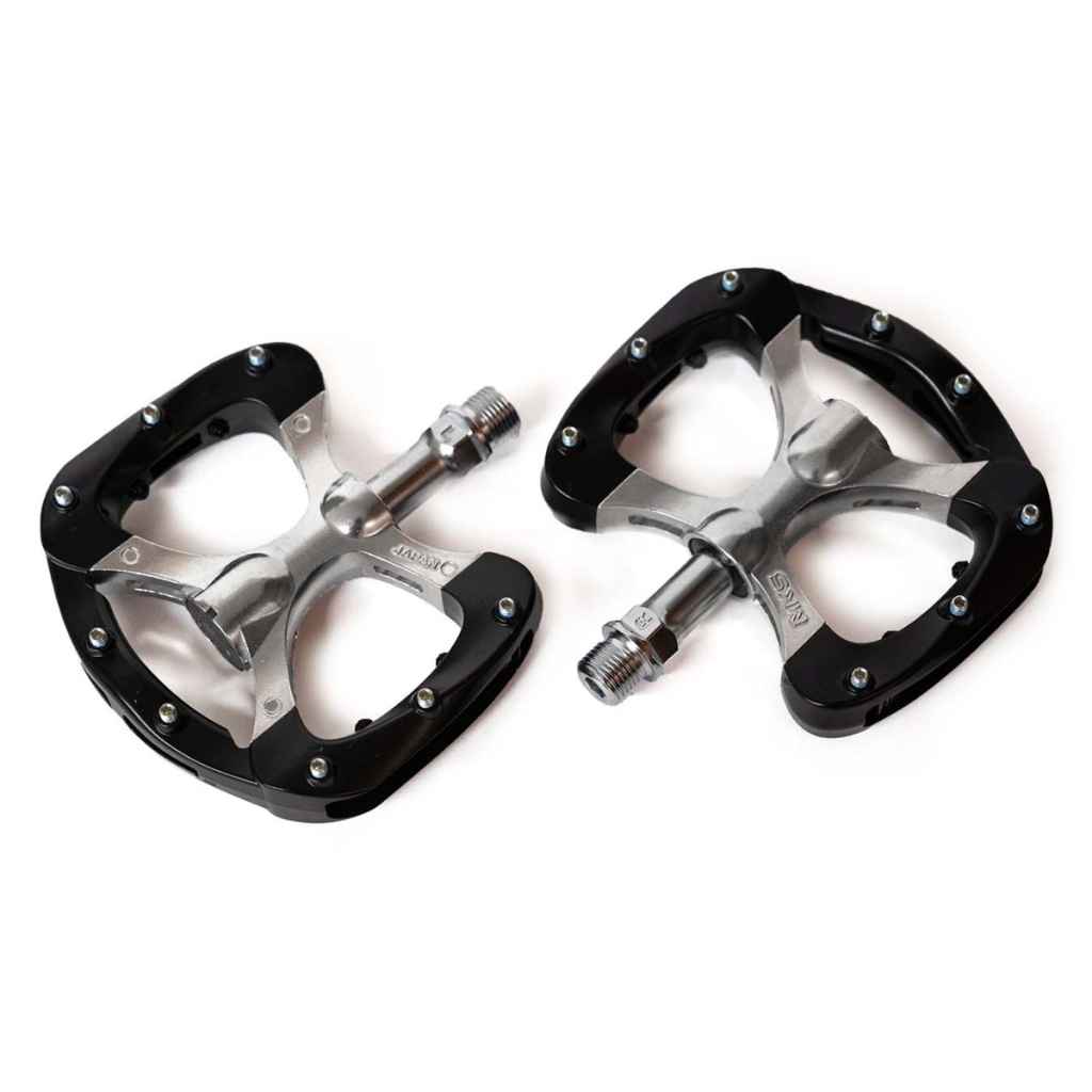mks gamma pedals black silver - Cykel-co