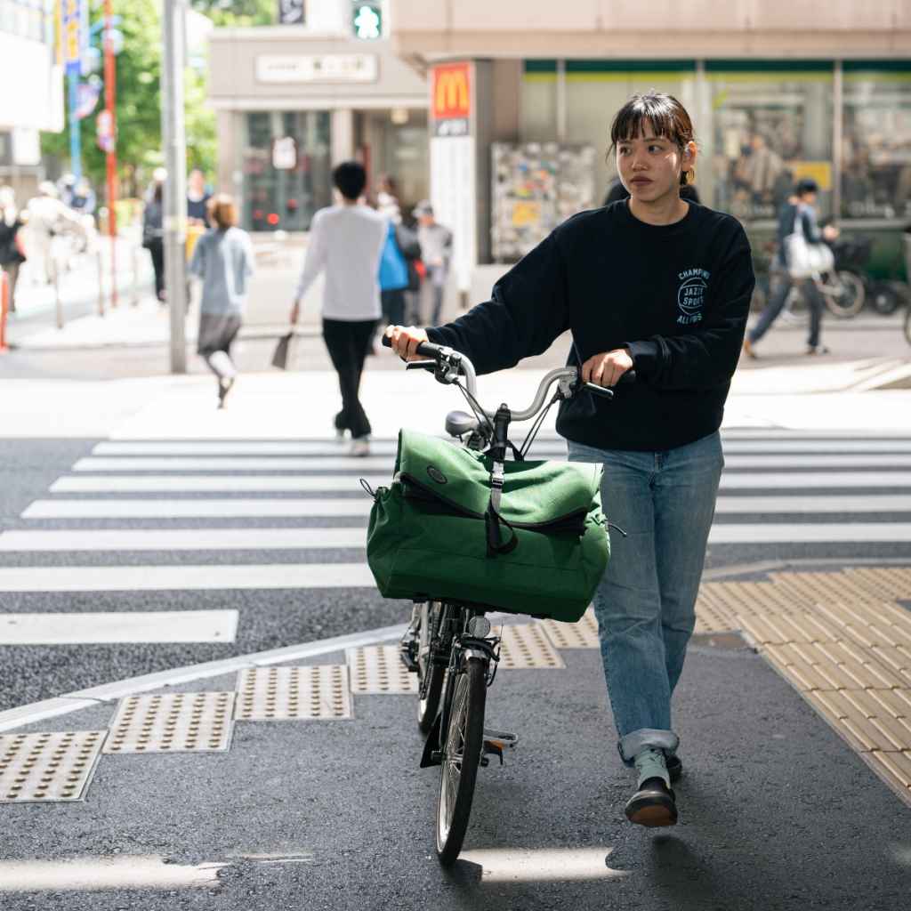 FAIRWEATHER* brompton bag (wax indigo/gray) - BLUE LUG GLOBAL