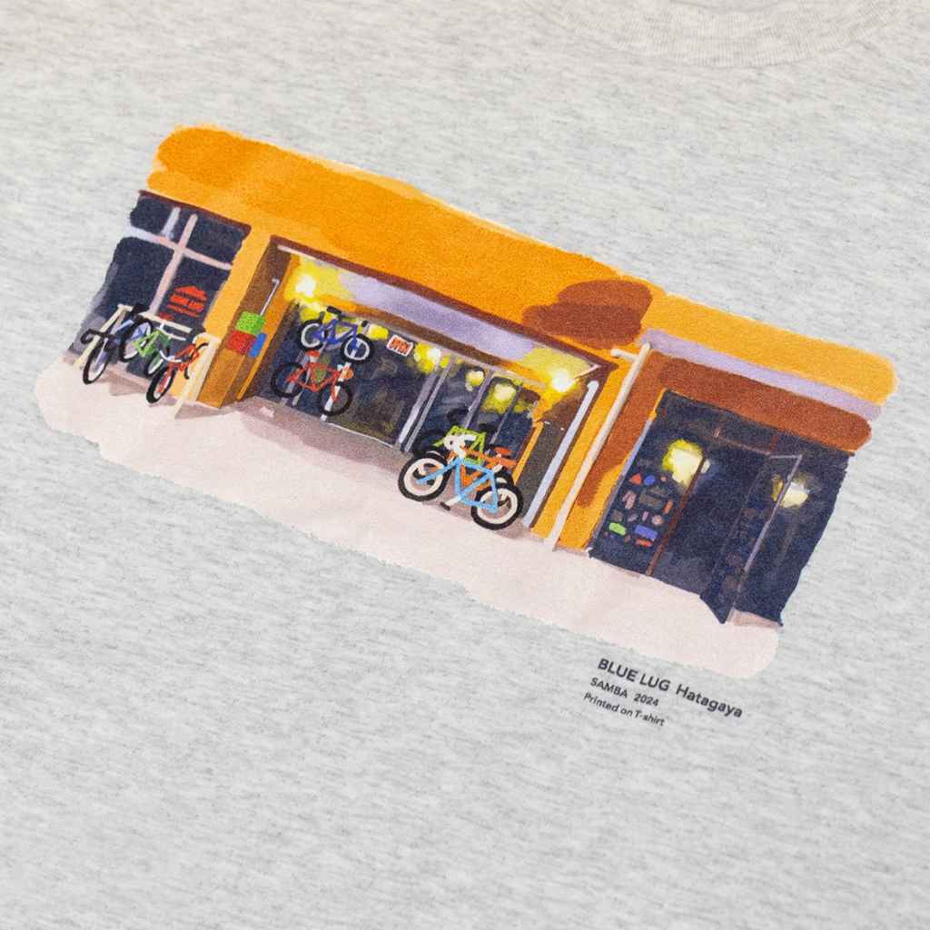 BLUE LUG* painting t-shirt (ash gray) - BLUE LUG GLOBAL ONLINE STORE