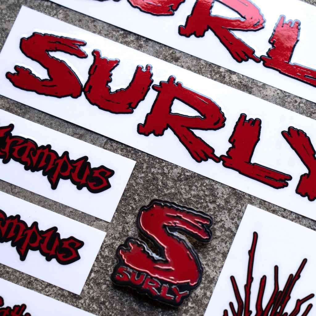 SURLY* krampus new frame decal set (metallic red) - BLUE LUG