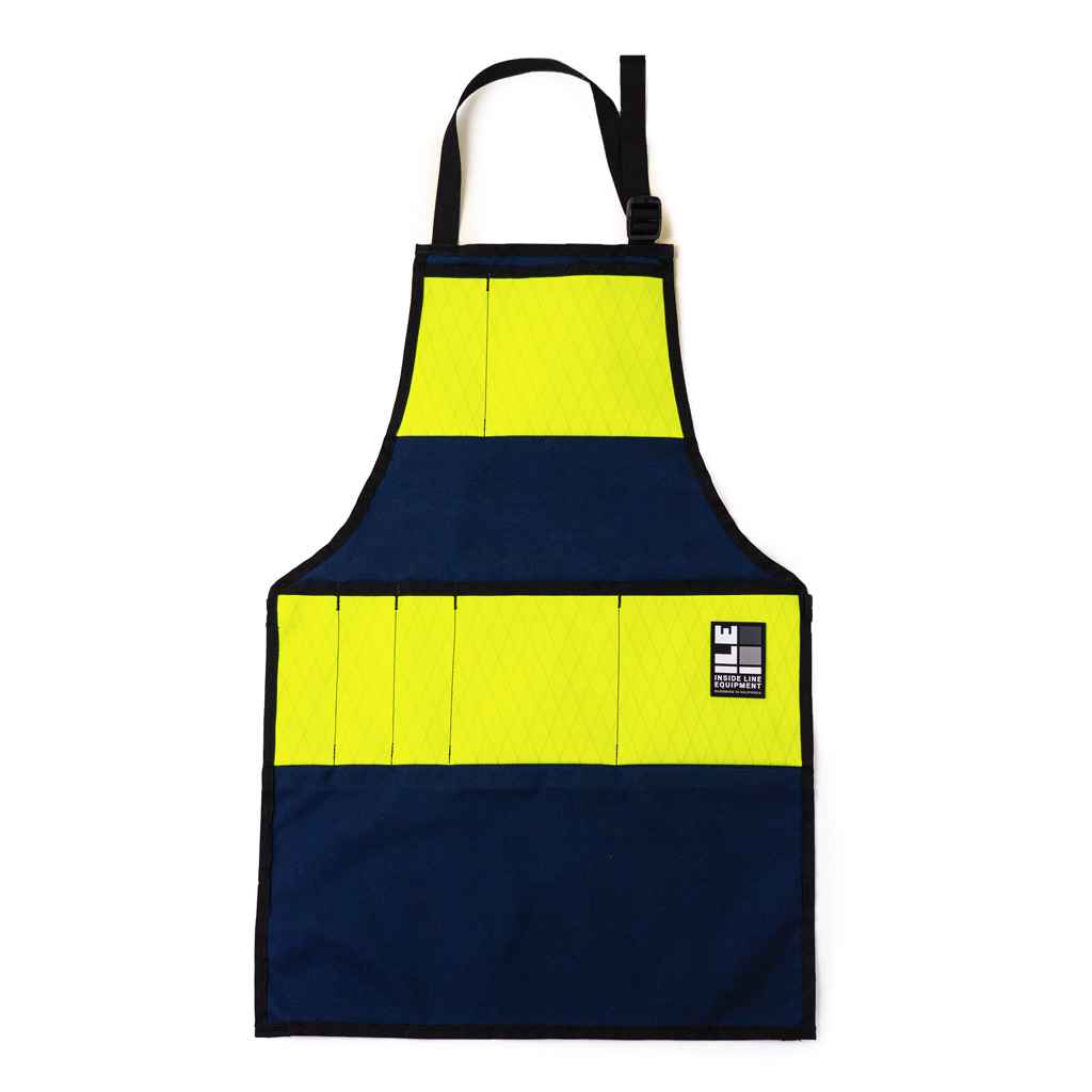 ILE* work apron (cordura navy/x-pac flash yellow) - BLUE LUG