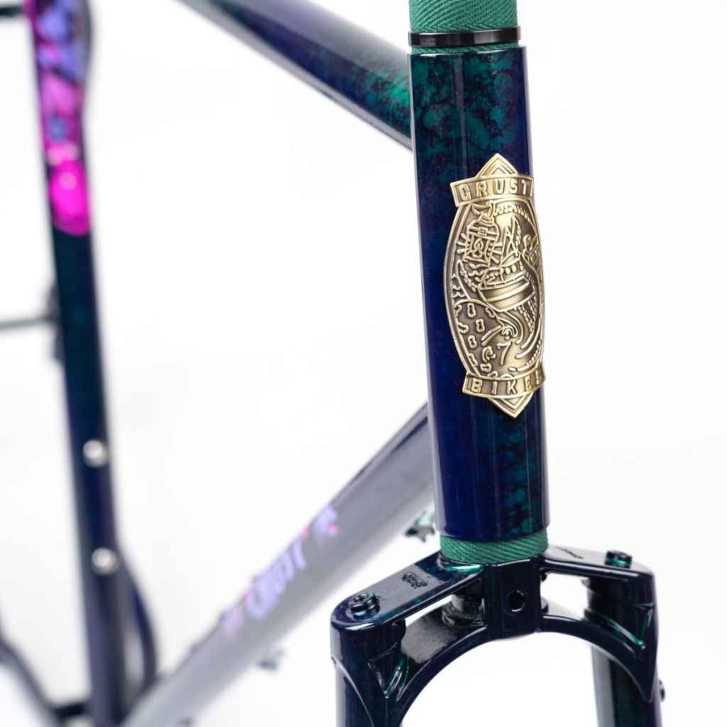 CRUST BIKES* bombora frame (sea creature green) - BLUE LUG