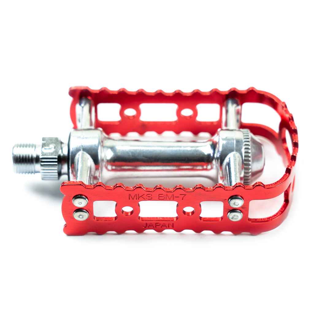 パーツ MKS JAPAN BM-7 Red old school bmx pedal MKS* BM-7 pedal (red) - BLUE LUG GLOBAL ONLINE STORE