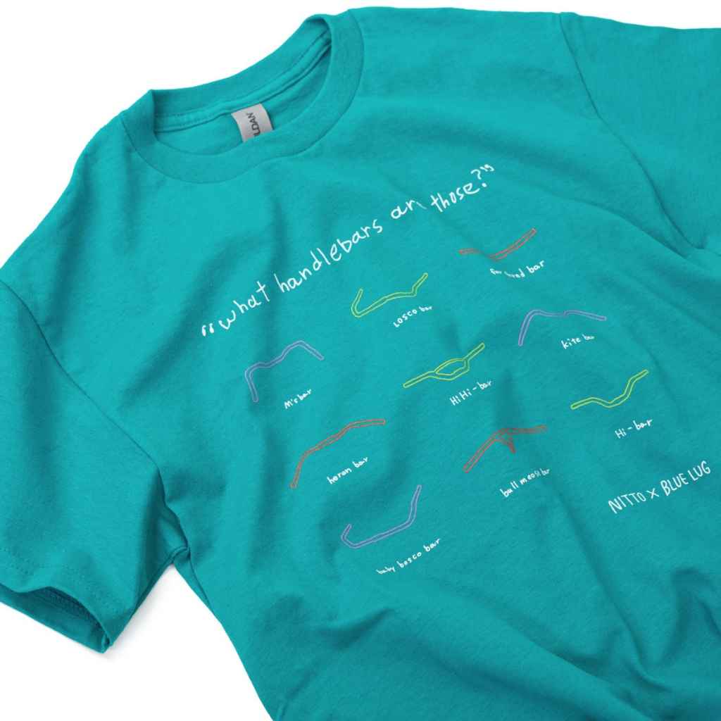 BLUE LUG* NITTO handlebar t-shirt (turquoise green) - BLUE LUG
