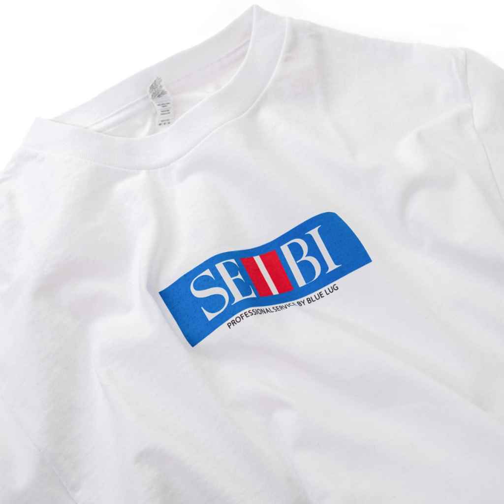 BLUE LUG* SEIBI t-shirt (white) - BLUE LUG GLOBAL ONLINE STORE