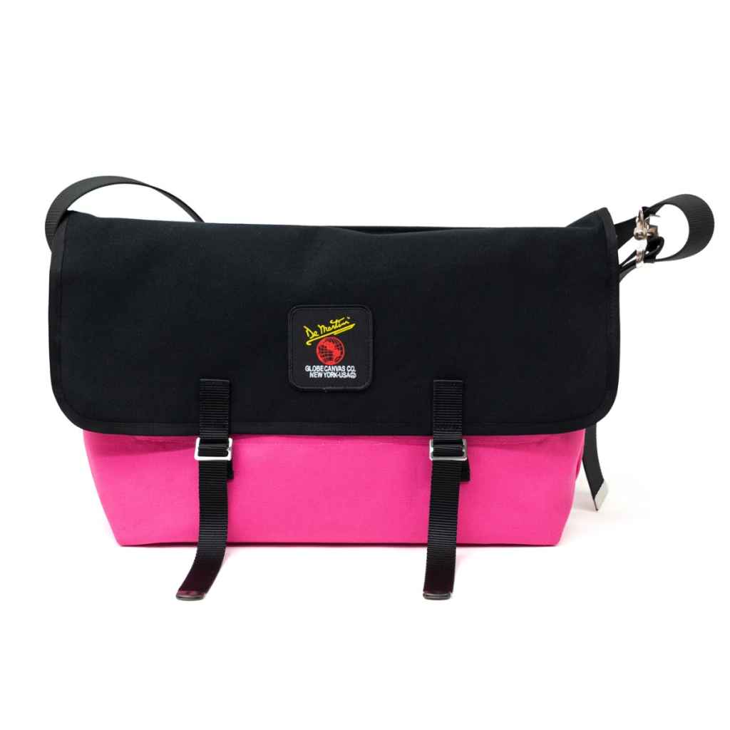 DE MARTINI* 3601 messenger bag (canvas pink/black) - BLUE