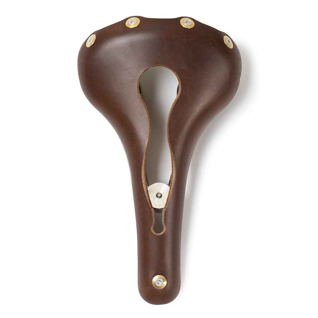 BERTHOUD* aravis open leather saddle (brown) - BLUE LUG
