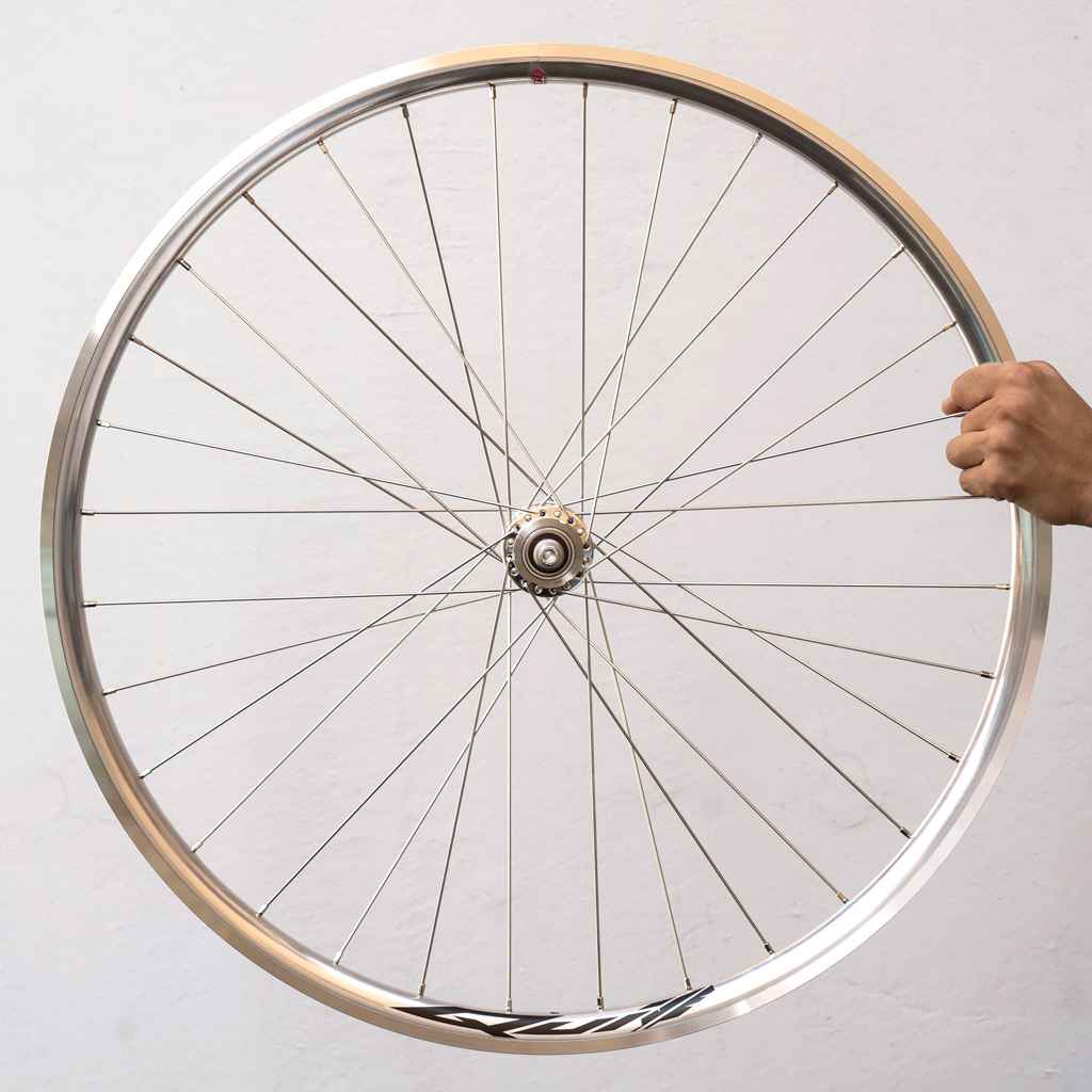 VELOCITY×PHIL WOOD* quill track wheel rear (polish) - BLUE LUG