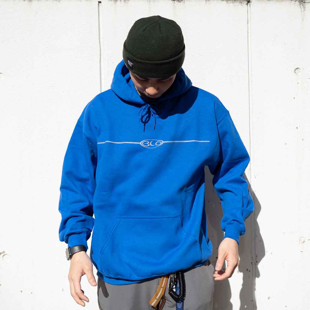 BLUE LUG* BLG reflective logo hoodie (royal blue) - BLUE LUG