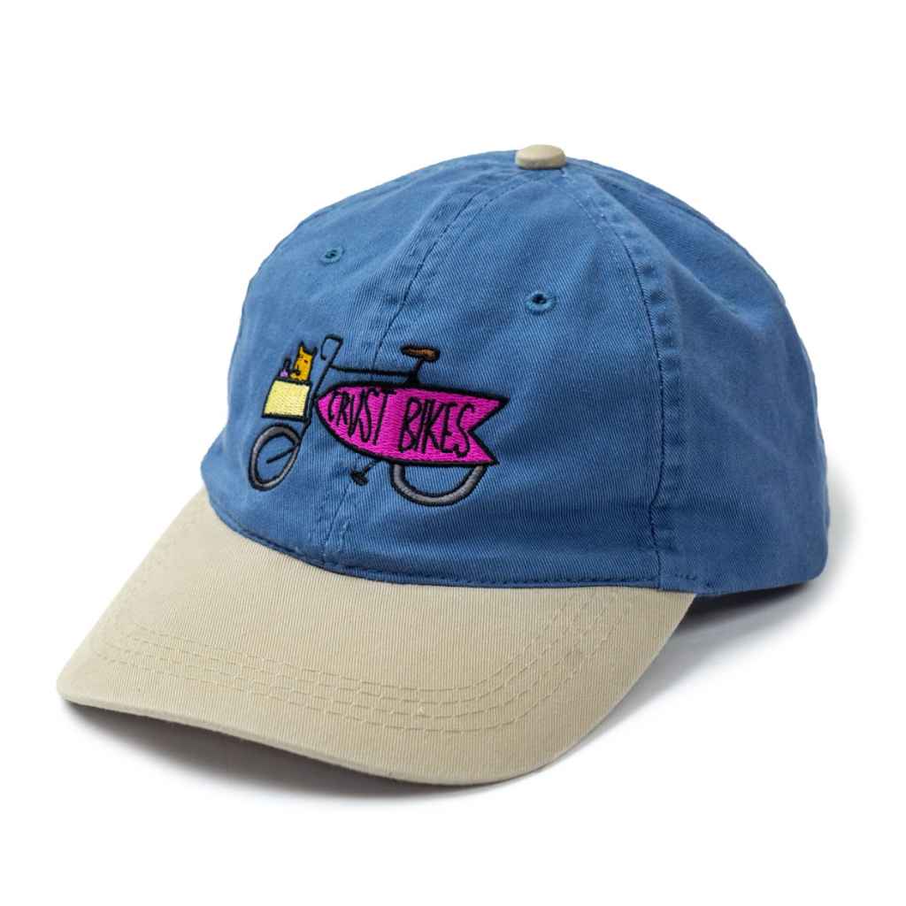 CRUST BIKES* surfercargo embroidered hat (slate/khaki) - BLUE LUG