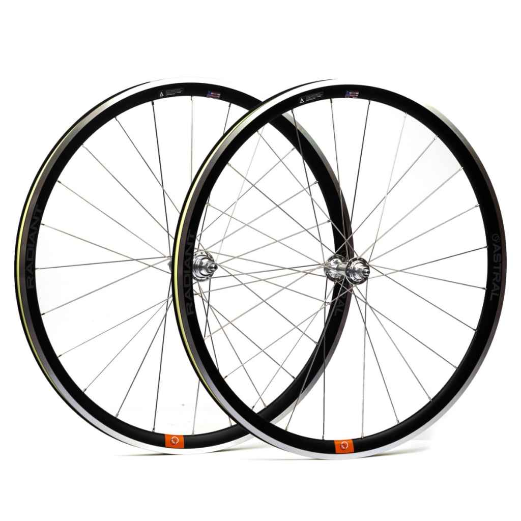ASTRAL×GRAN COMPE* radiant rim brake wheel set (black/silver/24H