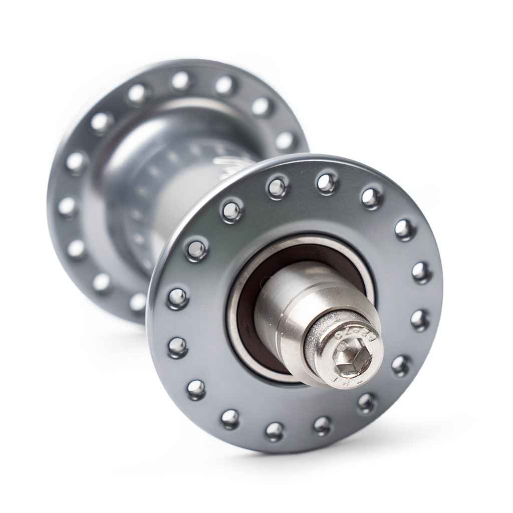 PHIL WOOD* low flange track hub front (gunmetal) - BLUE LUG GLOBAL