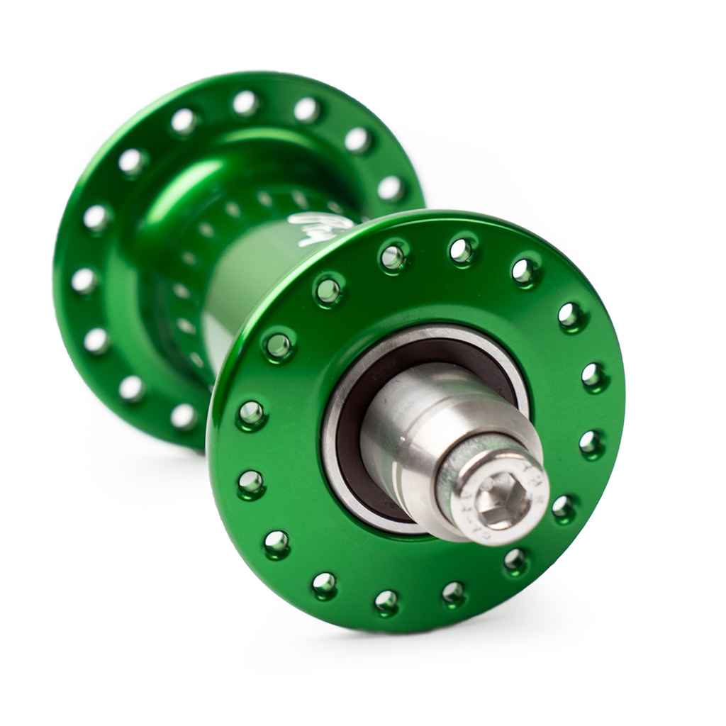 PHIL WOOD* low flange track hub front (green) - BLUE LUG GLOBAL